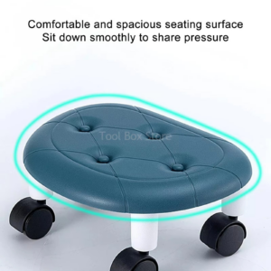 Low Rolling Stool Household Pulley Chair Footstool 360 Degree Rotating Stool Seat with Wheels Children Shoe Changing Stool - Image 5