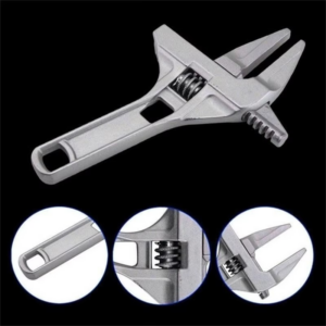 Mini Adjustable Bathroom Adjustable Wrench Strong Clamping Large Open End Multifunctional Aluminum Spanner Bathroom Repair Tool - Image 5