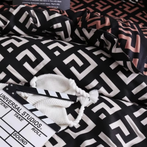 Luxury Black Bedding Comforter Set with Pillow Case SIngle Full Size Bed Linen Duvet Cover Set Queen/King Double Single Bed - Image 5