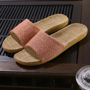 New Home Couple Slippers Cotton Linen Slippers Anti-slip Men and Women's Thick Soles In Summer - Image 3