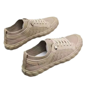 Oulylan Men's Breathable Sneakers Summer Casual Lightweight Round Head Solid Colour Non-slip Flats Walking Shoes Male - Image 2
