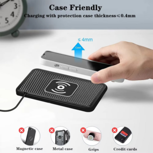 Car Wireless Charger for Iphone 16 15 15 Pro Max 14 13 12 X Samsung S24 S23 Wireless Car Charger Silicone Pad Stand Fast Charger - Image 3