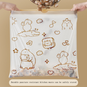 90 Pcs Cartoon Print Garbage Bag Household Kitchen Large Capacity Thickened Garbage Bags Cleaning Waste Bag Plastic Bag - Image 4