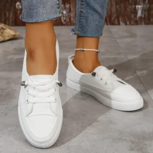 Wear-resistant, Lightweight, Breathable Solid Color Flat Sneakers, Comfortable Casual Running Shoes Zapatillas Deportivas Mujer - Image 7