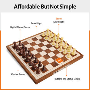 Chessnut Air Electronic Chess Set with Extra Queens LEDs AI Adaptive Electronic Chess Set Game and App with Computer Chess Board - Image 4
