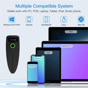 2D Barcode Scanner W7 Mini Wireless Bluetooth Handheld Portable 1D 2D QR Code Data Matrix PDF417 Reader With Storage Function - Image 5
