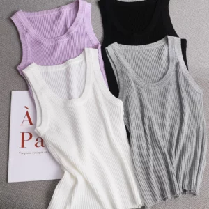 pure color skinny tanks O-Neck Summer Sleeveless Sexy Bodysuit Women 2023 Off Shoulder Body Tops Street - Image 4