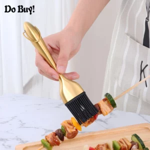 1 Pcs Oil Brushes Stainless Steel Silicone Kitchen BBQ Grilling Baking Cooking Brushes Barbecue Cooking Tools - Image 1