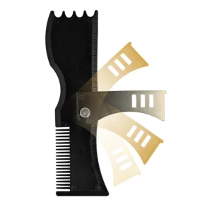 5 In 1 Men Beard Modeling Ruler Shaping Styling Template Comb Rotatable Men'S Beauty Tool For Hair Trimming Moustache Barber - Image 3