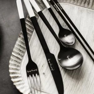 Nordic Dinnerware Dining Table Set Stainless Steel Cutlery Set Fork Spoon Knife Chopsticks Sets Stitching Color Kitchen Flatware - Image 4