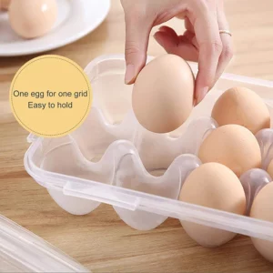 10/18 Grid Egg Storage Box Egg Tray with Lid Kitchen Refrigerator Egg Box Egg Drop Rack Egg Storage Boxes Fridge Egg Organizer - Image 5