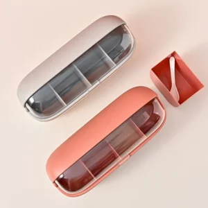 Nordic Spice Jar salt and Pepper Shakers Spice Container Set Oval Transparent Seasoning Box Spice Rack Kitchen Storage Tools - Image 4