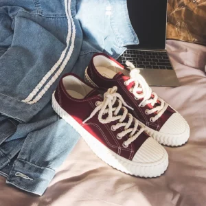 CeLai Canvas Shoes men Summer Fashionable Lace-Up Walking Shoes Male Shallow Cozy Green Sneakers For Men Zapatilla Mujer A-011 - Image 3