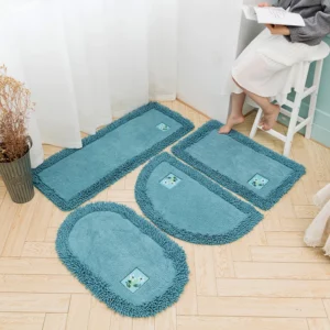 Absorbent Non-Slip Bathroom Mat Simple Bath Carpet Quality Rectangle Floor Rug Oval Doormat Semicircle Kitchen Bath Mats - Image 4