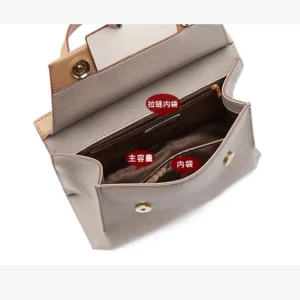 Luxury Handbag for Women Messenger Bags patchwork Designer Wide Strap Female Shoulder Bag Elegant Ladies big Totes bolsas khaki - Image 5