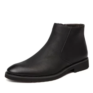 Spring Fashion Leather Men Boots Convenient Zip Pointed Toe Business Dress Boots Shoes Men Black Brown Ankle Boots Men rtg5 - Image 6