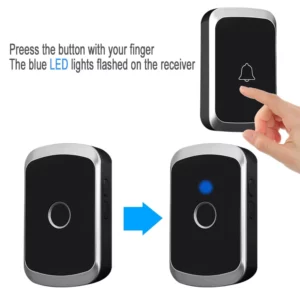 Waterproof Wireless Doorbell AC 100V-240V EU Plug Smart Remote control Door Bell Rings with battery included , plug and play. - Image 2