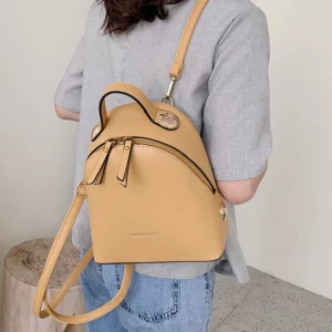 Small Schoolbag Women's Backpack 2020 Luxury Brand Designed Solid Female Rucksack Back Shoulder Bag Mochila Bags Wholesale - Image 4