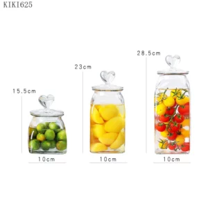 Love Storage Jar Transparent Glass Food Sealed Cans Candy Snack Box Household Fruit Coffee Bean Miscellaneous Grains Sealed Can - Image 6