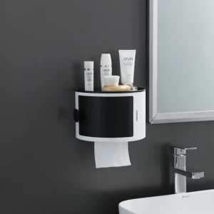 Bathroom Tissue Box Makeup Storage Hole-Free Creative Waterproof Paper Chart Drum Toilet Storage Rack Paper Towel Holder - Image 4