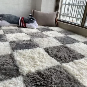 Long Plush Carpet for Bedroom Foam Floor Mat Stitching Room Floor Sponge 60/30cm DIY Puzzle Mat Long Hair Shaggy Carpet Area Rug - Image 4