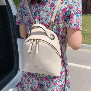 Small Schoolbag Women's Backpack 2020 Luxury Brand Designed Solid Female Rucksack Back Shoulder Bag Mochila Bags Wholesale - Image 3