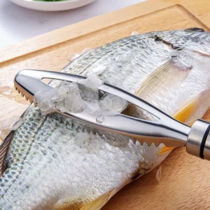 Fish Scales Scraping Graters Stainles Fast cleaner Remove skin brush Cleaning Peeler Scraper bone scaler Tongs tweezers tool - Image 3