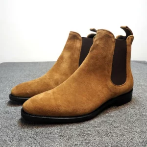 Spring and Autumn Men's Casual Business Flat Suede Business Fashion Boots - Image 2