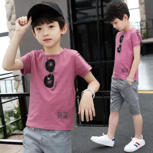 2025 summer Teenager Boys Clothes Casual Outfit Kids Tracksuit Child t shirt + shorts hot pant 4 5 6 7 8 9 10 12 11 13 14 Year - Image 4