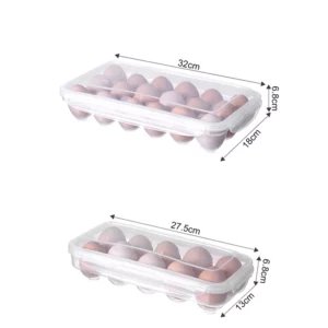 10/18 Grid Egg Storage Box Egg Tray with Lid Kitchen Refrigerator Egg Box Egg Drop Rack Egg Storage Boxes Fridge Egg Organizer - Image 6