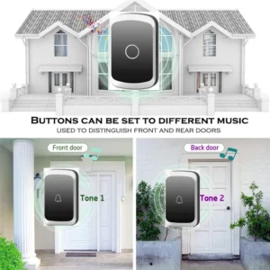 Waterproof Wireless Doorbell AC 100V-240V EU Plug Smart Remote control Door Bell Rings with battery included , plug and play. - Image 5