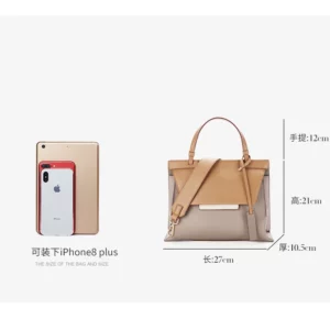 Luxury Handbag for Women Messenger Bags patchwork Designer Wide Strap Female Shoulder Bag Elegant Ladies big Totes bolsas khaki - Image 6