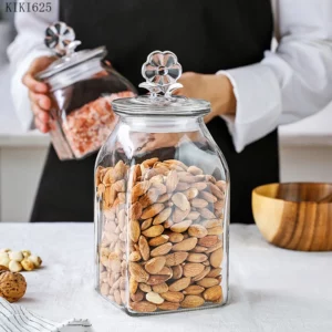 Love Storage Jar Transparent Glass Food Sealed Cans Candy Snack Box Household Fruit Coffee Bean Miscellaneous Grains Sealed Can - Image 5