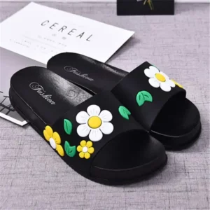 2024 Women's Slippers Fashion Summer Lovely Ladies Casual Slip on Beach Flip Flops Slides Indoor Shoes Flower Non-slip Platform - Image 6