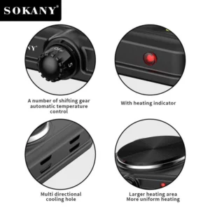 Multi Functional Household Kitchen Dual Pot Electric Stove2000W Dual Stove Adjustable Temperature Cooking Stove Portable Kitchen - Image 2