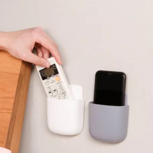 Wall Mounted Storage Box Mobile Phone Plug Holder Stand Rack Remote Control Storage Organizer Case For Air Conditioner TV - Image 3
