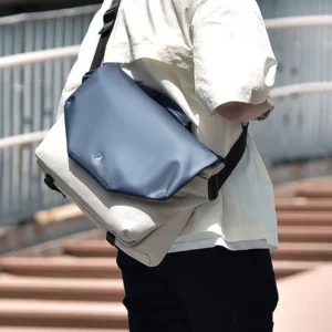 Premium Solid Men's Crossbody 14 inch Laptop Bag Large Capacity Multifunctional Waterproof Casual Breifcase Messenger Bag - Image 2