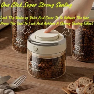 500/1100/1700 Coffee Beans Vacuum Sealed Tank Glass Food Storage Jars with CO2 Valve Household Moisture-proof Airtight Container - Image 3