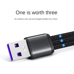 3 in 1 USB Charge Cable 3 Type-C 3 Micro USB Spliter Cord Fast Charging 5A For Mobile Phone Power Bank Charging Together 1.2m - Image 4