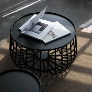Nordic Light Luxury Wrought Iron Coffee Table Simple Modern Small Apartment Living Room Round Table Industrial Style Tables - Image 2