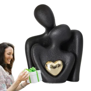 Nordic Decorative Abstract Couple Statue Modern Decoration Home Sculpture Ceramic Figure Figurines Living Room Crafts Ornaments - Image 3
