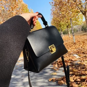 Luxury Vintage Women Handbag PU Leather Crossbody Shoulder Bag High Capacity Tote Handbags Versatile Female Lock Purse Bags - Image 1