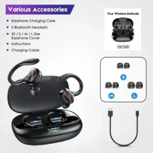 Xiaomi Wireless Earphones Ear Hook Bluetooth Earbuds TWS Hifi Headphones Gaming Touch Control Sport Headset LED Display Power - Image 6