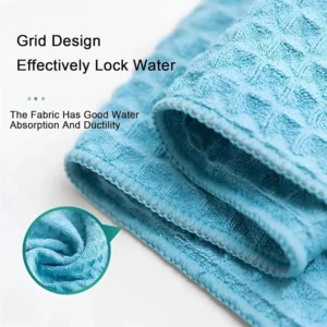 1/2/3PCS Waffle Weave Miracle Cleaning Cloths Kitchen Dish Towels Super Absorbent Dishtowels Nonstick Oil Washable Fast Drying - Image 6