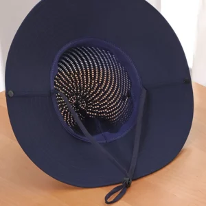 10cm Wide Brim Sun Hat for Men UPF 50+ Boonie Hat Summer UV Protection Outdoor Fishing Hiking Hat Breathable Mesh Bucket Cap - Image 5