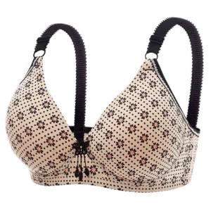 Ladies Printed Bra Thin Section Underwear Women Comfortable Bras Without Steel Ring Back Three Rows of Buckle Brassiere Lingerie - Image 4