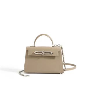 2025 New Women Casual Crossbody Bag Advanced One Shoulder Bag Small Square Tote Bags Genuine leather Lock Button Ladies Bag - Image 3