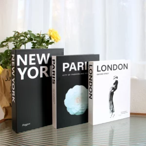 3Pcs/Set Multiple Size Fake Books Set Coffee Table Books Villa Hotle Simulation Books Set Shooting Props Living Room Decor - Image 7