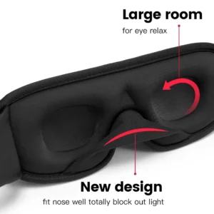 3D Sleeping Mask Block Out Light Sleep Mask For Eyes Soft Sleeping Aid Eye Mask for Travel Eyeshade Night Breathable Slaapmasker - Image 2