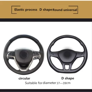 Automobile universal steering wheel cover non-slip car steering wheel cover non-slip embossed leather Car-styling - Image 6